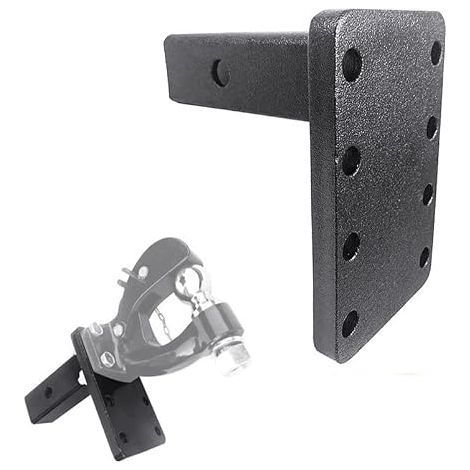 Support D'attelage Réglable 4 410 LB,Plaque de Montage d'attelage, pour Récepteurs D'attelage de 2 Pouces,avec 3 Positions et Installation Facile pour Remorque Tracteur (1/5)