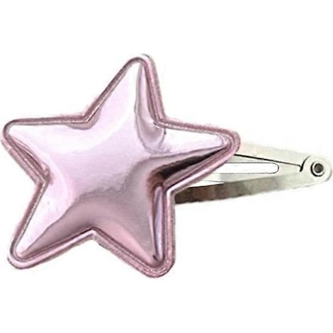 Pince à cheveux Lovely Star en similicuir, barrettes, pince latérale Sweet Hair - BB - rose (1/5)