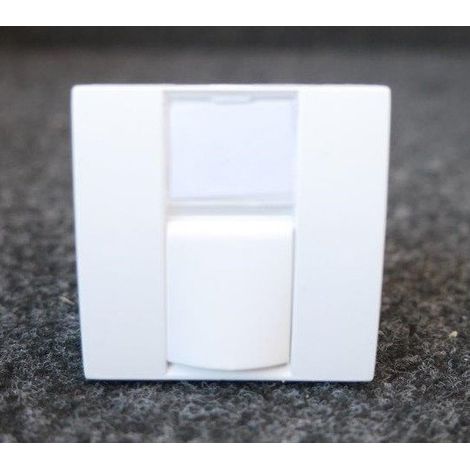 Enjoliveur de prise RJ45 simple blanc antimicrobien 45x45mm compatible autres supports infra+ ALTIRA