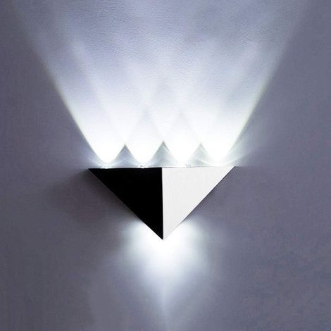 3000K/6500K led triangle applique 5w créatif aluminium lampe couloir allée club ktv bar fond mur décoratif applique (1/2)