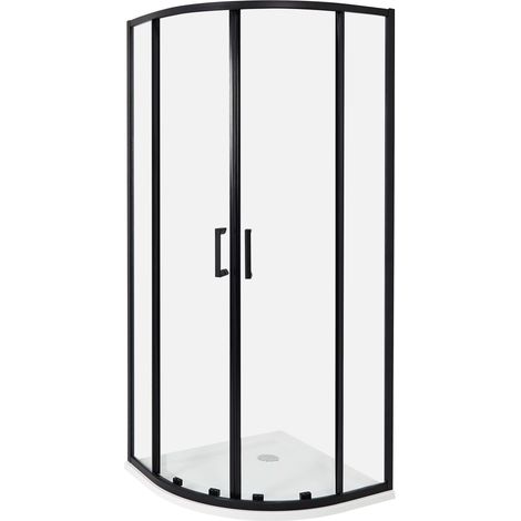 Duschkabine JUKATAN 80 x 80 x 185 cm Schwarz