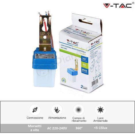 V-TAC Sensore fotocellulare crepuscolare per controllo lampadine illuminazione impermeabile esterno (1/3)