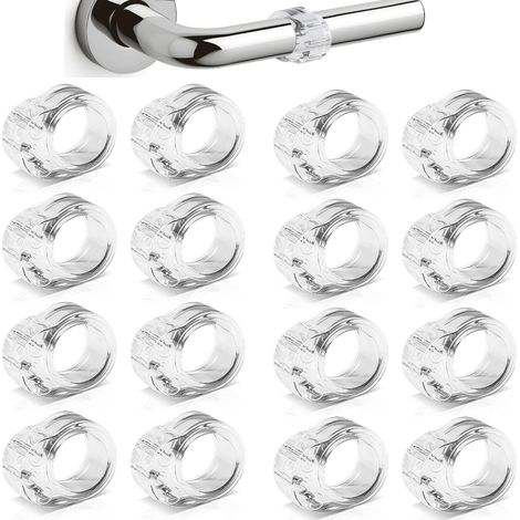 12er Set Türklinkenpuffer - Transparente Türstopper Klinke, Hochelastische Türgriff Schutz, Schutz zum Schutz Von Wänden und Möbeln, 18mm