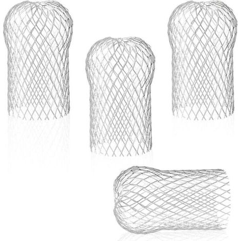 Lot de 4 Crapaudine de Gouttière en Aluminium, Filtres de Gouttière Flexible et Durable pour Maison Avant-toit Tuyau de Descente contre les Feuilles
