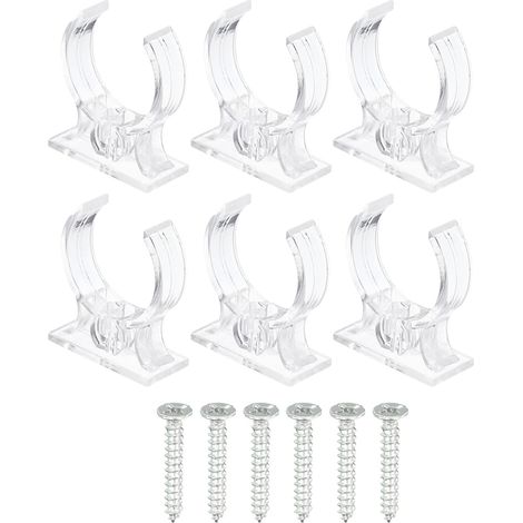 T8 U Clips Support pour Led Plastique Vis Transparent 6Pcs (1/5)