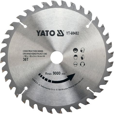 Hartmetall Sägeblatt 180x20mm 36Z
