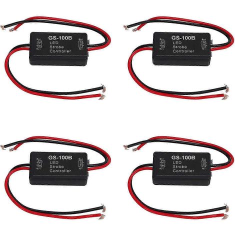 4 modules de commande de feux clignotants, contrôleurs de feux arrière stroboscopiques pour voitures, motos et vélos électriques