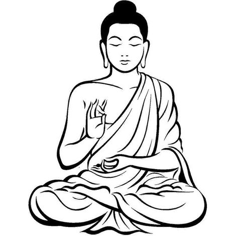 Wandaufkleber „Meditierender Buddha“, abnehmbares Wandbild, Heimdekoration