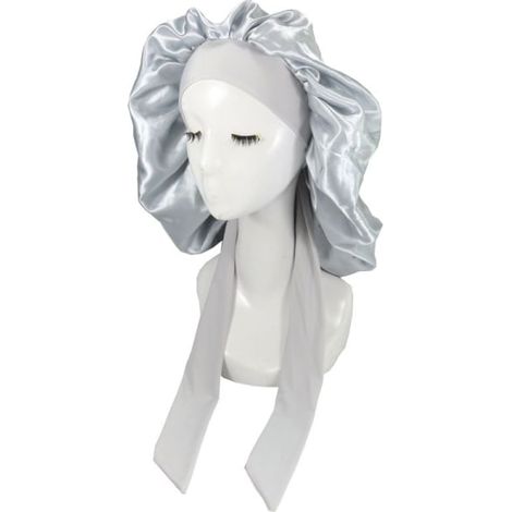 Chapeau de soie pour cheveux bouclés naturels, bonnet de nuit en soie doré (1/5)