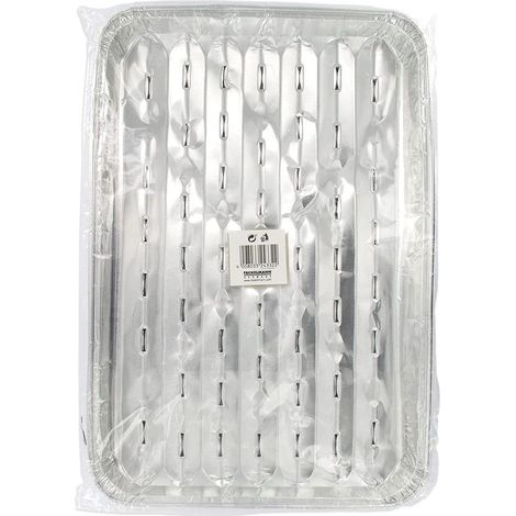 Fackelmann 24332 5 vaschette, Alluminio, Grigio, 34,5 x 22,5 x 2 cm (1/4)