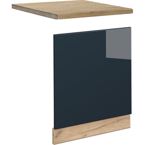 Façade Fame-Line, Bleu foncé brillant, 60 cm , PT Chêne, Vicco (1/5)