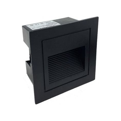 Encastré Mural LED 3W IP44 Noir - SILUMEN