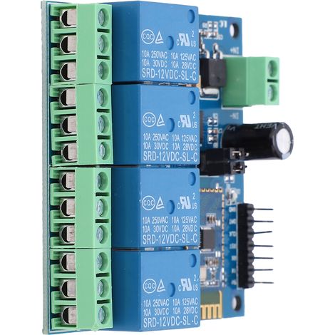 Module relais intelligent Bluetooth 4 canaux 12 V avec contrôle à distance via application mobile pour Android (1/5)