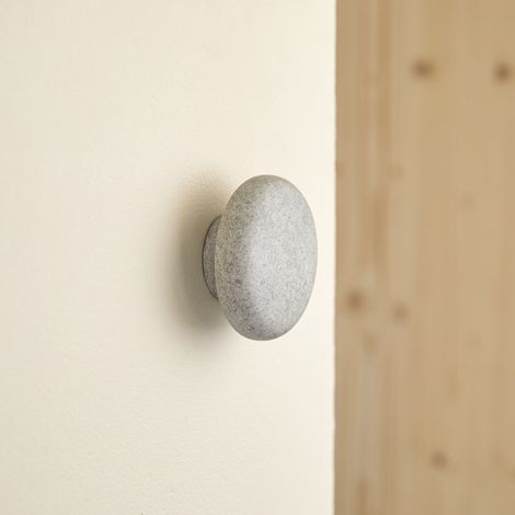 Patère ronde en béton Eda, grey (1/2)