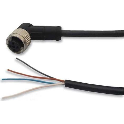 Cavo con Connettore Femmina M12 90° per Sensore