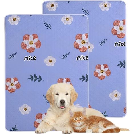 2 Tapis Chien Lavable 50x70cm, Quatre Couches Imperméable Antidérapant, Idéal pour Entraînement Chien, Sol, Voiture (1/5)