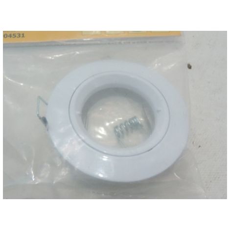 Spot encastré Ø 83mm blanc fixe pour lampe GU10 ou GU5.3 (non incl) sans douille ni alim TEMPETE 2 TRAJECTOIRE 004531