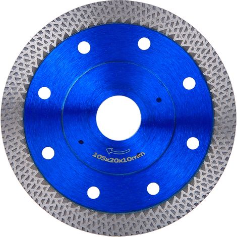 Lame de scie diamantée, disque de coupe, kit de rechange pour meuleuse d'angle, pour béton et marbre, diamètre 105 mm.