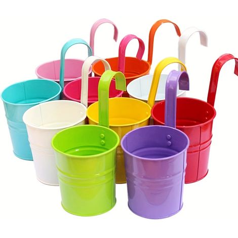 Maceta Colgante - Hierro - Para Balcones Y Alféizares - 10 Unidades - 10 Colores (1/5)