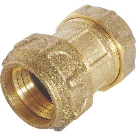 Raccord laiton manchon égal Serrage Extérieur pour tube PE Ø20 mm (1/2)