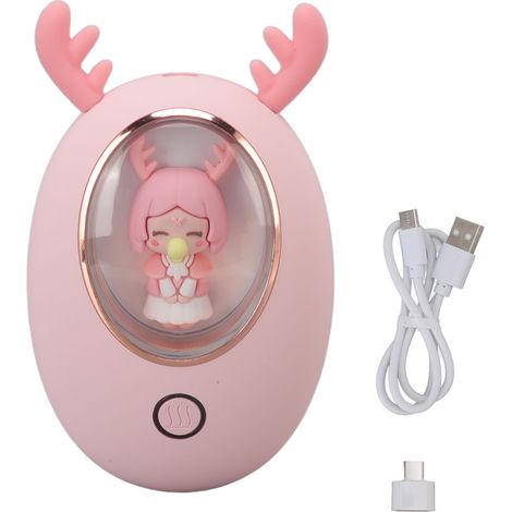 Chauffe-mains rechargeable USB 3000mAh - Power Bank portable - Cadeau hiver pour sports d'extérieur, golf, camping - Rose (1/5)