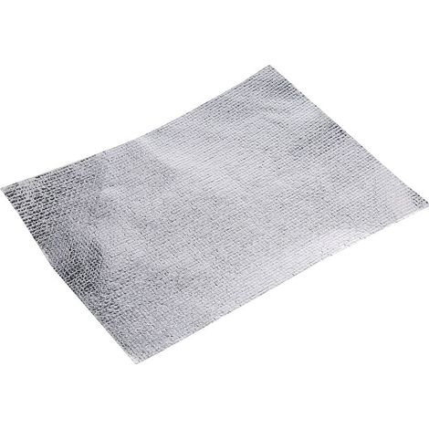 Protezione isolante adesiva in tessuto di fibra di vetro e alluminio – Schermo termico adesivo 150x200mm – Spessore 1-2mm per caldaie (1/2)