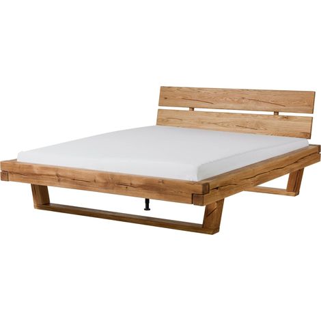 Bett Eiche 200x200x87 natur geölt BREGENZ 104