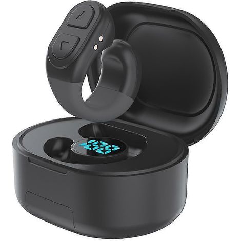Tourne-pages Bluetooth à télécommande Rolling Ring avec étui de chargement numérique pour smartphones iOS et Android - Noir