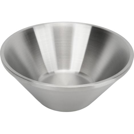 Saladier multifonction en acier inoxydable à double compartiment, bol à nouilles argenté, vaisselle de cuisine 18 cm