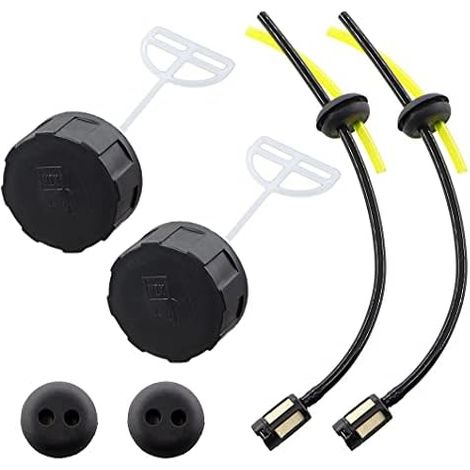 VURAHOME - Lot de 2 bouchons de réservoir avec tuyau dessence pour 33CC 43CC 52CC CG330 CG430 Débroussailleuse Fuxtec Güde Rotfuchs Zipper Timbertech Brast (1/4)