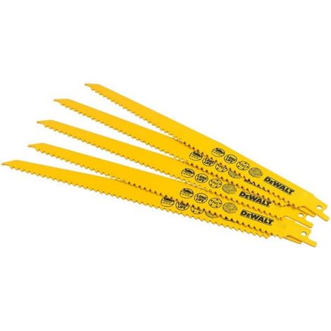 DEWALT DT2363QZ 228MM LAMES DE SCIE ALTERNATIVE HCS COUPE RAPIDE ET PRÉCISE DE COURBES DANS LE BOIS