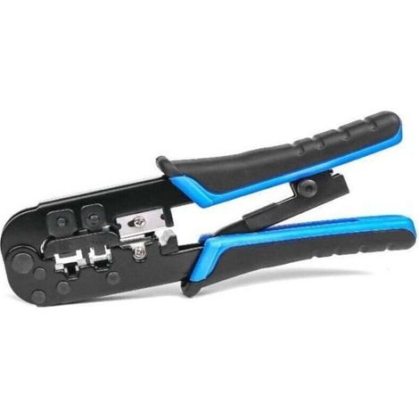 Pinces à sertir, pinces à dénuder et pinces coupantes pour câbles - RJ11, RJ12, RJ45 6P6C/4C, 8P8C, pour câbles réseau et téléphoniques, outils manuels de sertissage Ethernet. (1/4)