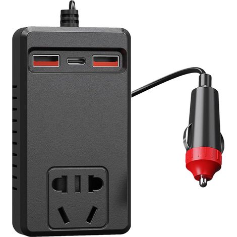 Onduleur de Voiture - Onduleur Véhicule 220V - Adaptateur De Batterie avec (1/5)