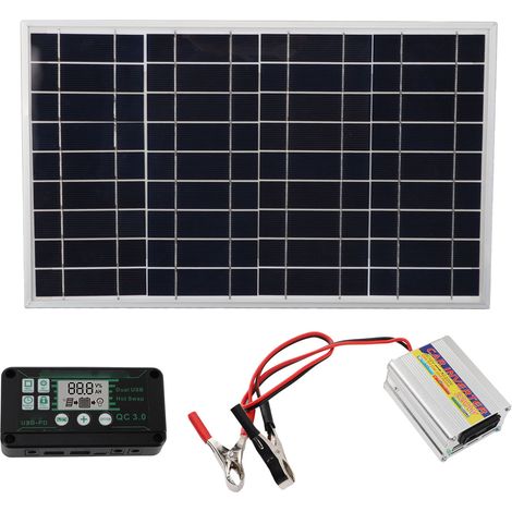 Kit de panneaux solaires 30W 220W MPPT, onduleur de puissance, contrôleur étanche pour