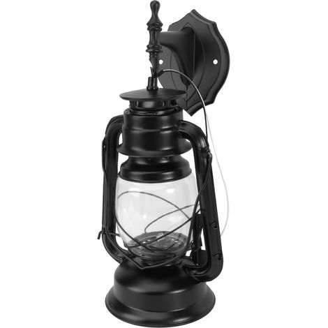 Lampe murale vintage à pétrole, lanterne suspendue rétro noire, sans ampoule, pour la décoration de la salle à manger, du couloir ou de la maison