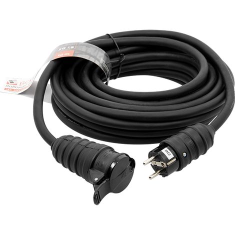 Batilec – Rallonge électrique 10m IP44 16A 3680W – Câble HO7RN-F 3G1.5mm² avec prise 2P+T et clapet de protection (1/3)