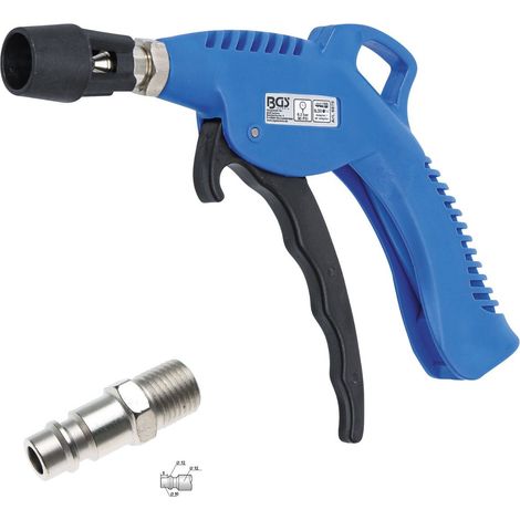 Bgs Technic – Soufflette à air comprimé avec buse Venturi – Débit d'air multiplié par 4 – Pour applications automobiles – Entrée d'air fileté 1/4 BSP (1/3)