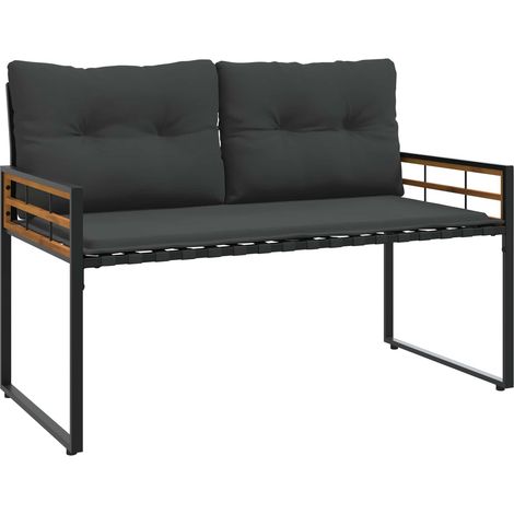 Maison Exclusive - Holz-Lagenbank mit Kissen Uni Blassgrau 114 x