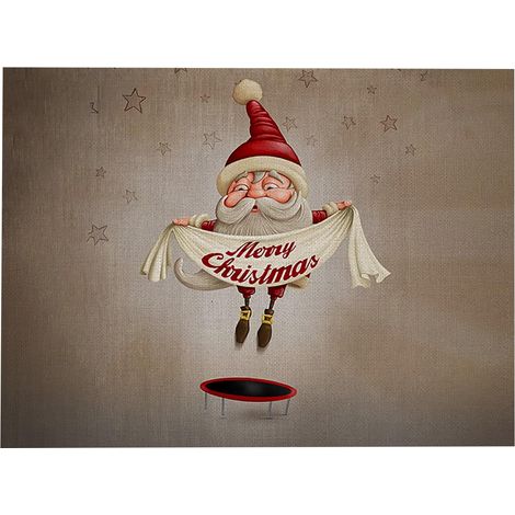 Placemat De Noël - 32 x 42 cm - Polyester - Décoration De Table Intérieure Et Extérieure - 1 Pièce