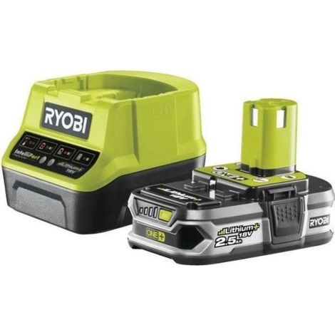 RYOBI - 1 batterie lithium+ 18V ONE+ 2,5 Ah et 1 chargeur rapide 2,0 A - RC18120-125 (1/2)