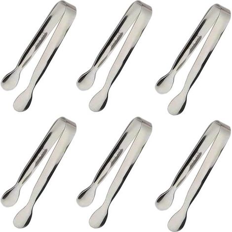 Pinze per cubetti di ghiaccio, set da 6 pezzi, pinze da buffet, pinze per griglia, pinze in acciaio inox, ausilio in cucina, pinze per zucchero, pinze da cucina, mini pinze per cubetti di ghiaccio, st (1/5)