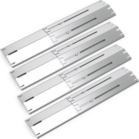 4er-Pack Universal-Kochplatten (34 x 53,3 cm), verstellbare Teile, passend für die meisten Gasgrillmodelle, universeller Ersatz für Diffusoren (1/5)