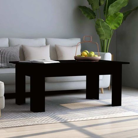 Table basse Noir 100x60x42 cm Bois d’ingénierie (1/5)