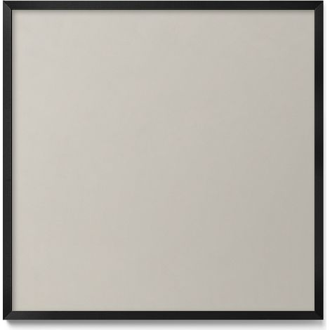 Tableau Magnétique en Métal pour Aimants - Motif Couleur crème - Minimaliste - Cadre Noir - 50x50 cm - Tableau Métallique Aimanté