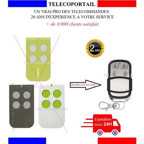 Télécommande compatible - MHOUSE - MT4 - 433.92 MHz - 4 canaux - Compatible GTX4/TX4/TX3/MT4 (1/2)