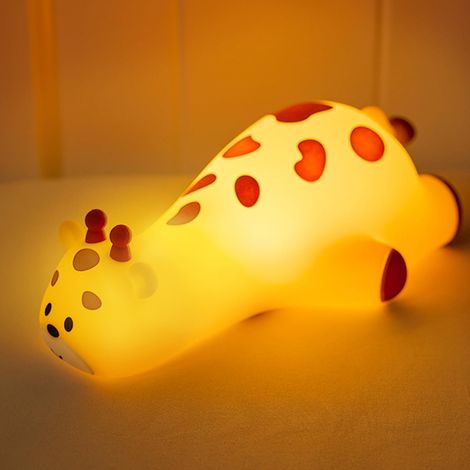 Luz nocturna jirafa de silicona – Lámpara LED recargable con control táctil y luz cálida para habitación infantil (1/5)