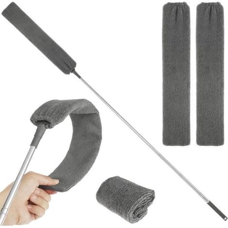 Balai Poussiere sous Meuble,Microfibre Brosse à Poussière de Chevet, Télescopique,Retractable Gap Dust Cleaner (1/4)