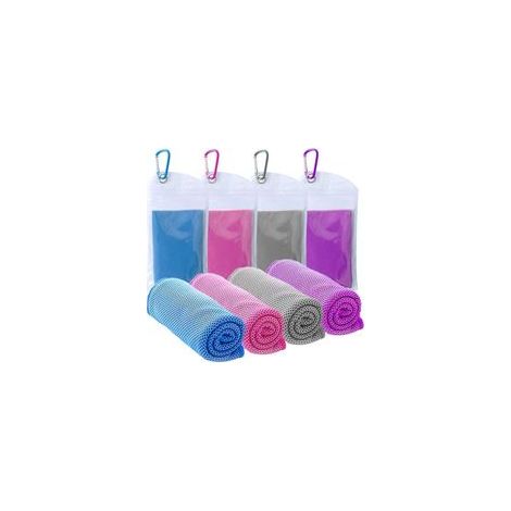 4er-Pack erfrischende Mikrofaserhandtücher für Sport, Fitness, Fitnessstudio, Golf, Yoga, Reisen, Trekking und Camping – Kühlendes Handtuch (1/5)