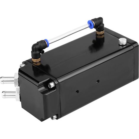 Quadratischer Ölabscheider aus gefrästem Aluminium, Entlüftungsbehälter mit Kit, schwarz, für Motor (1/5)