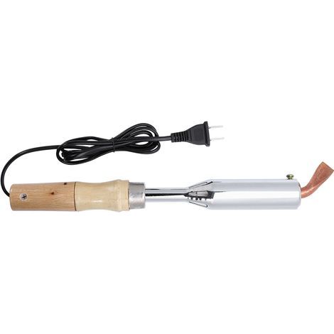 Fer à souder électrique 220V 200W avec pointe en ciseau et manche en bois - Outil de soudage pour la maison (1/2)